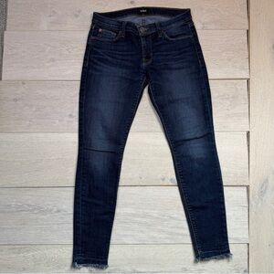 Hudson Jeans Krista Ankle Super Skinny Jeans w/ Raw Hem